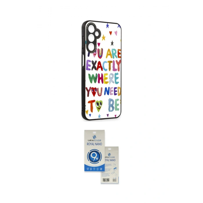 MARSİLYAN™- Galaxy A14 4G Kılıf Odak Klasik Serisi - Şeffaf Royal Nano Ekran Koruyucu