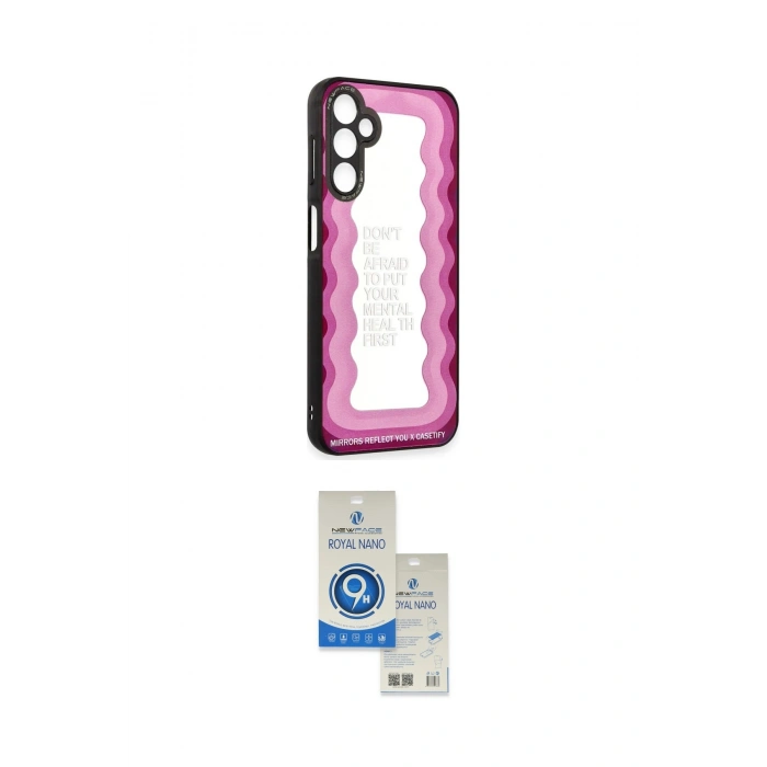 MARSİLYAN™- Galaxy A14 4G Kılıf Odak Klasik Serisi - Şeffaf Royal Nano Ekran Koruyucu