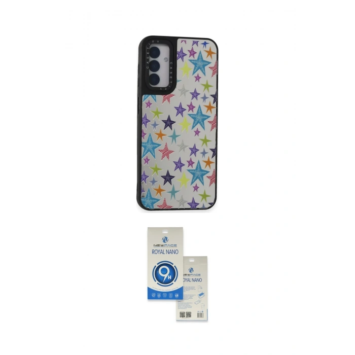 MARSİLYAN™- Galaxy A14 4G Kılıf Odak Klasik Serisi - Şeffaf Royal Nano Ekran Koruyucu