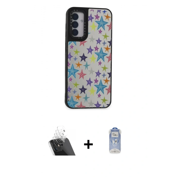 MARSİLYAN™- Galaxy A14 4G Kılıf Odak Klasik Serisi - Siyah Joko Magic 5D Cam + Kamera Lens Koruma Cam - SF