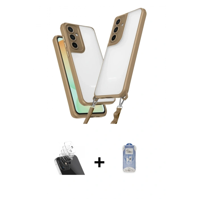 MARSİLYAN™- Galaxy A14 4G Kılıf Ufuk Klasik - Siyah Joko Magic 5D Cam + Kamera Lens Koruma Cam - SF
