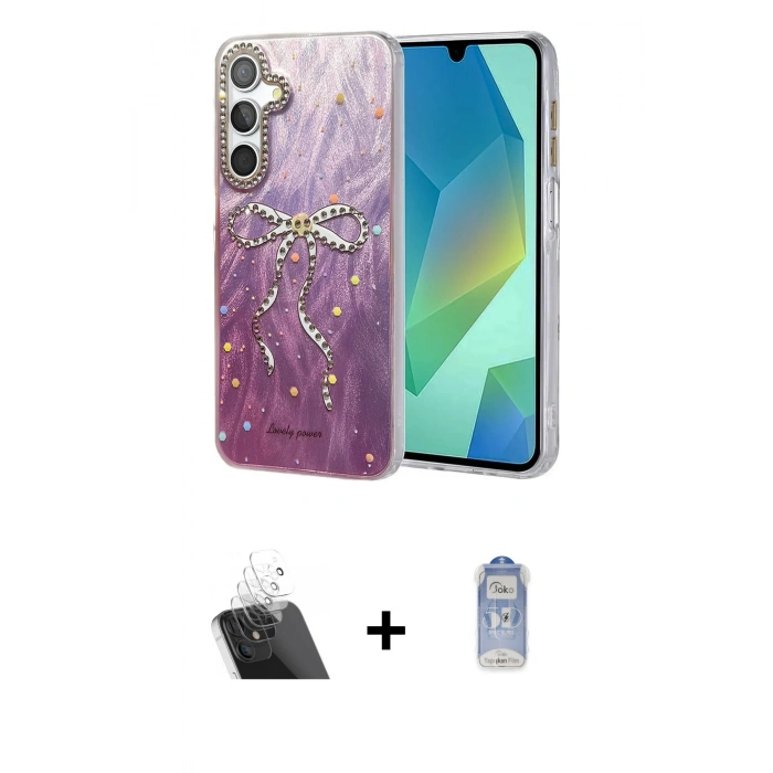 MARSİLYAN™- Galaxy A14 4G Kılıf Zirve Modern Prime - Siyah Joko Magic 5D Cam + Kamera Lens Koruma Cam - SF
