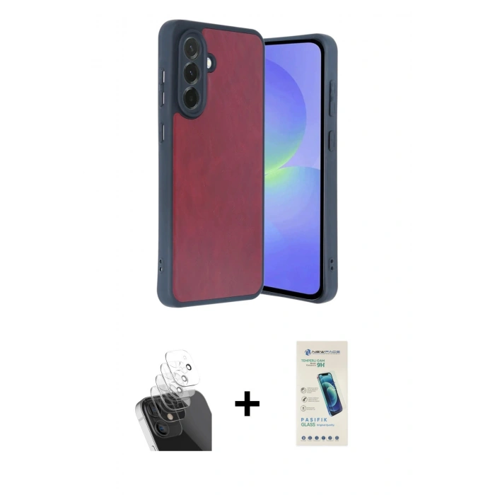 MARSİLYAN™- Galaxy A15 4G Kılıf Kıvılcım Işık Serisi - Şeffaf Pasifik Cam Ekran Koruyucu + Kamera Lens Koruma Cam - SF