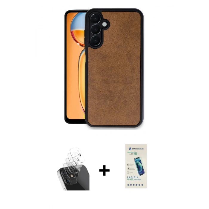 MARSİLYAN™- Galaxy A15 4G Kılıf Kıvılcım Işık Serisi - Şeffaf Pasifik Cam Ekran Koruyucu + Kamera Lens Koruma Cam - SF