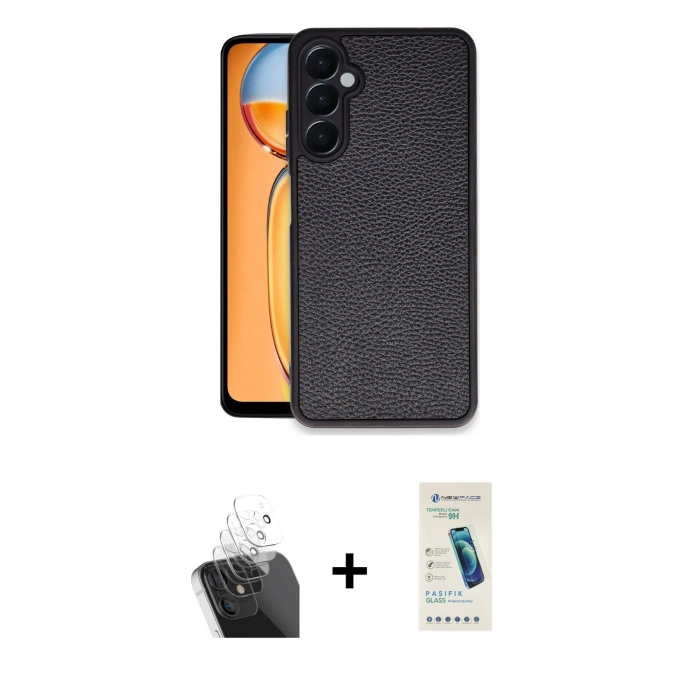MARSİLYAN™- Galaxy A15 4G Kılıf Kıvılcım Işık Serisi - Şeffaf Pasifik Cam Ekran Koruyucu + Kamera Lens Koruma Cam - SF