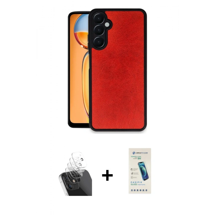 MARSİLYAN™- Galaxy A15 4G Kılıf Kıvılcım Işık Serisi - Şeffaf Pasifik Cam Ekran Koruyucu + Kamera Lens Koruma Cam - SF