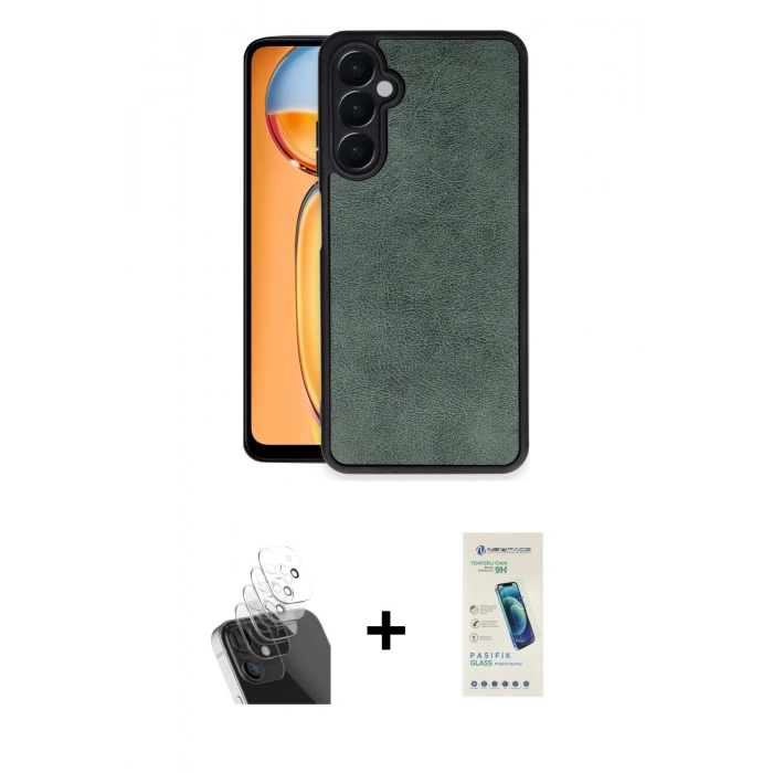 MARSİLYAN™- Galaxy A15 4G Kılıf Kıvılcım Işık Serisi - Şeffaf Pasifik Cam Ekran Koruyucu + Kamera Lens Koruma Cam - SF