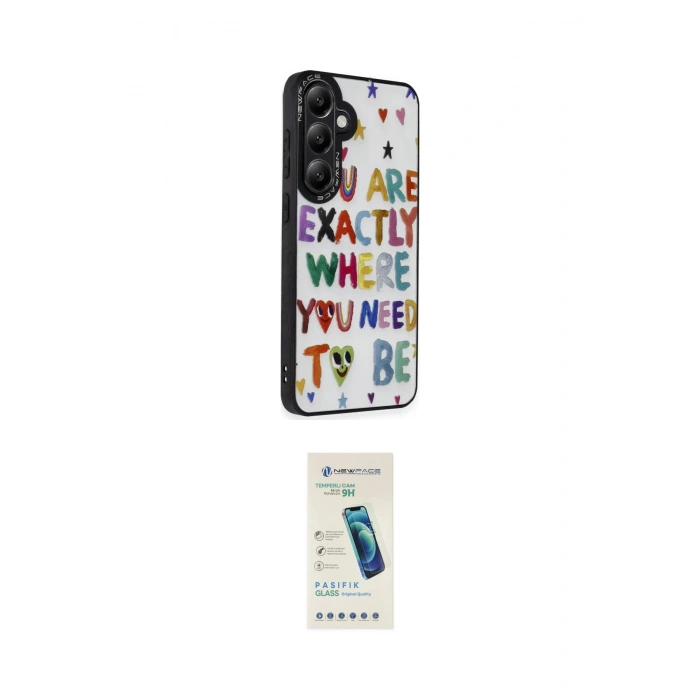 MARSİLYAN™- Galaxy A15 4G Kılıf Odak Klasik Serisi - Şeffaf Pasifik Cam Ekran Koruyucu