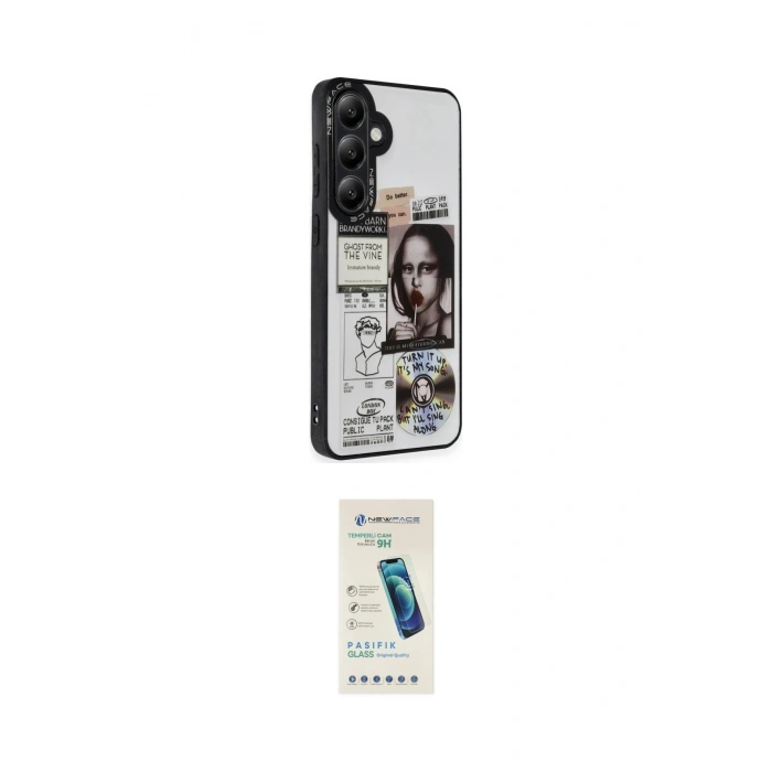 MARSİLYAN™- Galaxy A15 4G Kılıf Odak Klasik Serisi - Şeffaf Pasifik Cam Ekran Koruyucu
