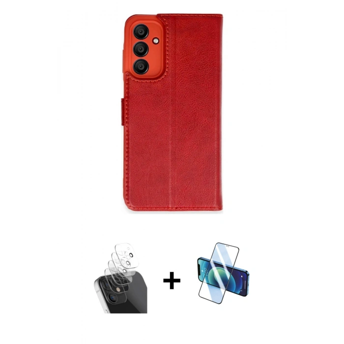 MARSİLYAN™- Galaxy A15 4G Kılıf Siluet Işık Serisi - Siyah 3D Antistatik Seramik Nano Ekran Koruyucu + Kamera Lens Koruma Cam - SF