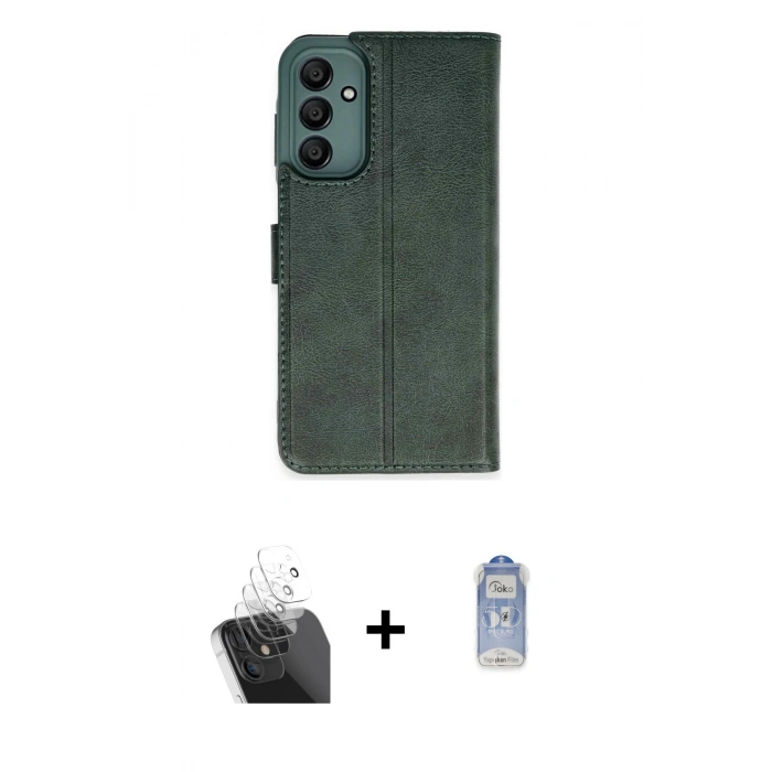 MARSİLYAN™- Galaxy A15 4G Kılıf Siluet Işık Serisi - Siyah Joko Magic 5D Cam + Kamera Lens Koruma Cam - SF