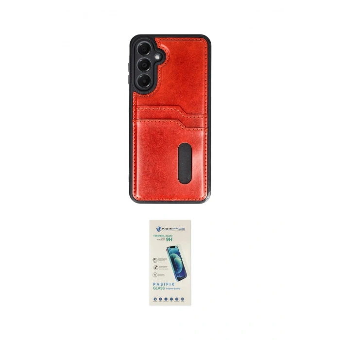 MARSİLYAN™- Galaxy A15 4G Kılıf Yörünge Işık Serisi - Şeffaf Pasifik Cam Ekran Koruyucu