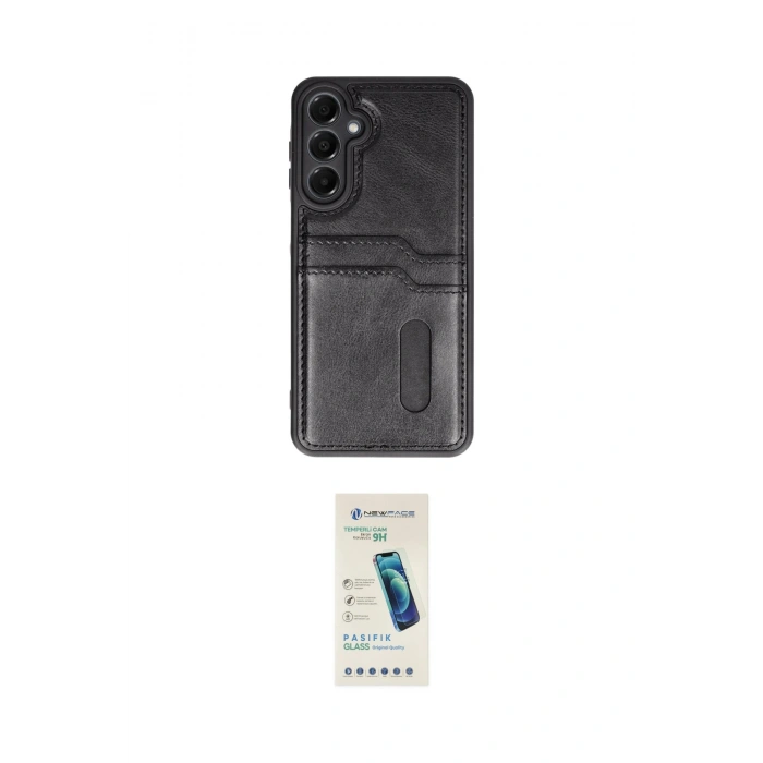 MARSİLYAN™- Galaxy A15 4G Kılıf Yörünge Işık Serisi - Şeffaf Pasifik Cam Ekran Koruyucu