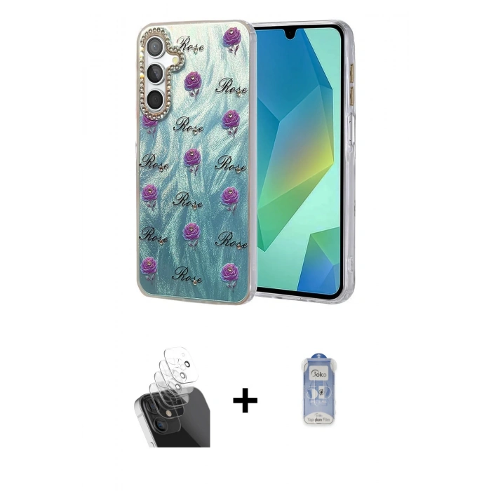 MARSİLYAN™- Galaxy A15 4G Kılıf Zirve Modern Prime - Siyah Joko Magic 5D Cam + Kamera Lens Koruma Cam - SF