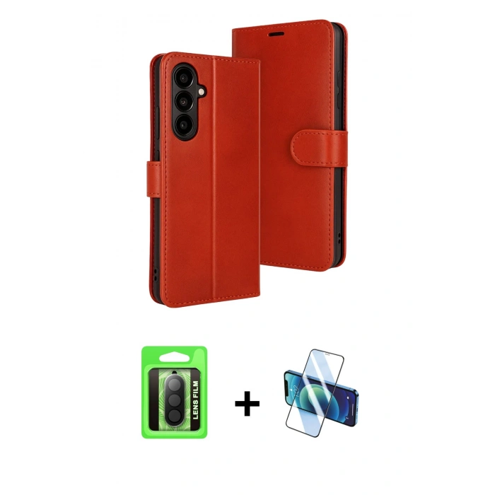 MARSİLYAN™- Galaxy A17 5G Kılıf Siluet Işık Serisi - Siyah 3D Antistatik Seramik Nano Ekran Koruyucu + Raze Metal Kamera Lens - SH