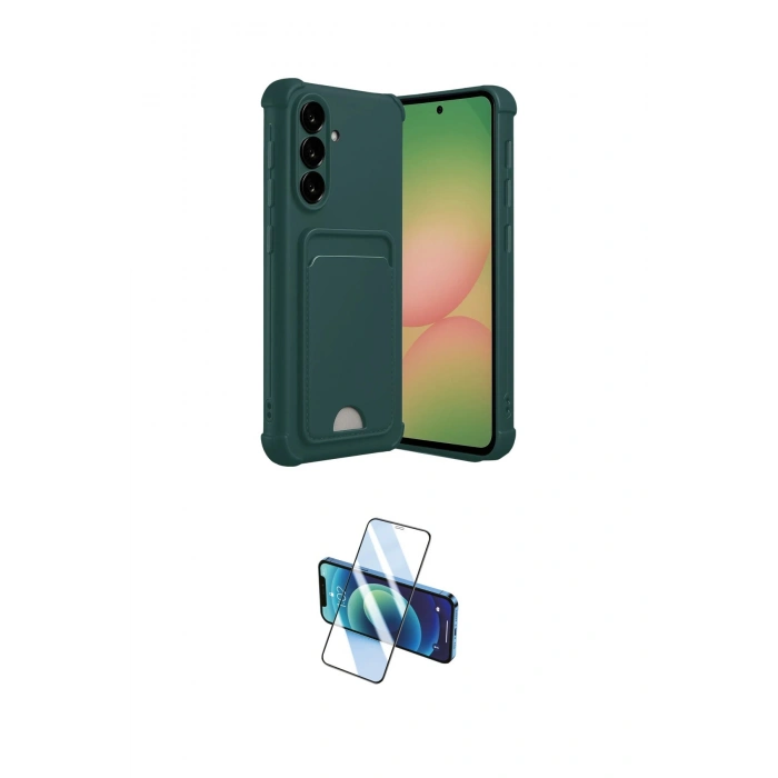 MARSİLYAN™- Galaxy A17 5G Kılıf Vadi Çizgi Prime - Siyah 3D Antistatik Cam Ekran Koruyucu