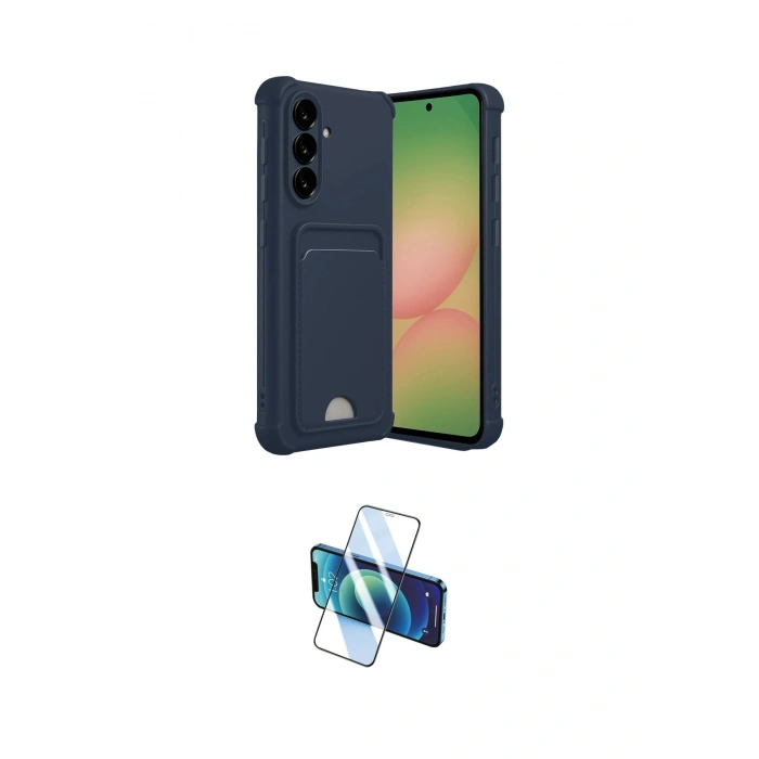 MARSİLYAN™- Galaxy A17 5G Kılıf Vadi Çizgi Prime - Siyah 3D Antistatik Cam Ekran Koruyucu