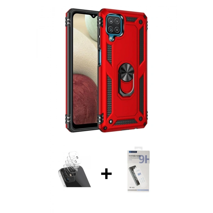 MARSİLYAN™- Galaxy A22 Kılıf Ahenk Klasik Koleksiyonu - Şeffaf Uv Polymer Nano Ekran Koruyucu + Kamera Lens Koruma Cam - SF