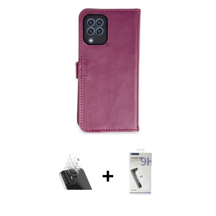 MARSİLYAN™- Galaxy A22 Kılıf Siluet Işık Serisi - Şeffaf Uv Polymer Nano Ekran Koruyucu + Kamera Lens Koruma Cam - SF