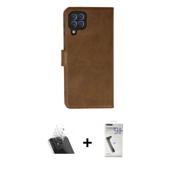 MARSİLYAN™- Galaxy A22 Kılıf Siluet Işık Serisi - Şeffaf Uv Polymer Nano Ekran Koruyucu + Kamera Lens Koruma Cam - SF
