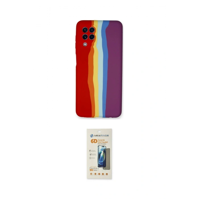 MARSİLYAN™- Galaxy A22 Kılıf Yadigar Çizgi - Siyah 6D Mat Seramik Hayalet Nano Ekran Koruyucu