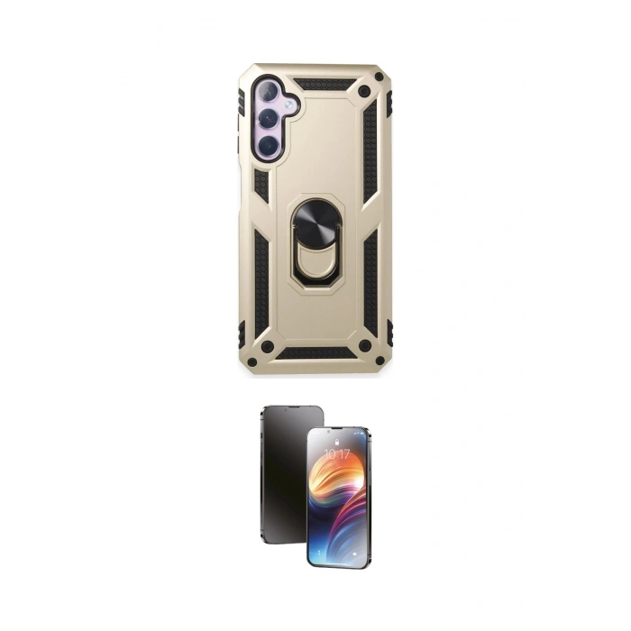 MARSİLYAN™- Galaxy A24 4G Kılıf Ahenk Klasik Koleksiyonu - Siyah 3D Antistatik Mat Seramik Nano Ekran Koruyucu