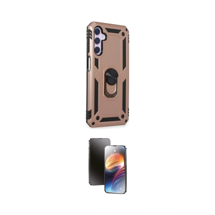 MARSİLYAN™- Galaxy A24 4G Kılıf Ahenk Klasik Koleksiyonu - Siyah 3D Antistatik Mat Seramik Nano Ekran Koruyucu