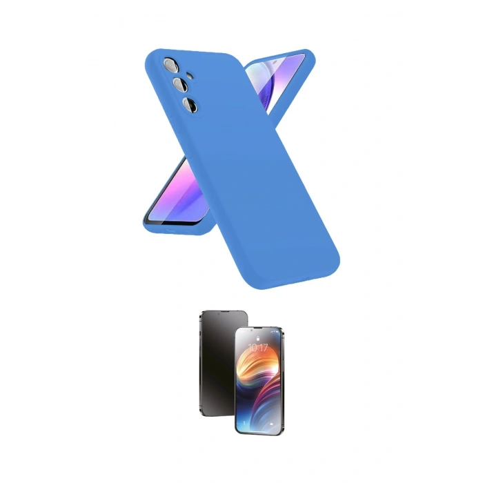 MARSİLYAN™- Galaxy A24 4G Kılıf Kozmos Yansıma Özel Seri - Siyah 3D Antistatik Mat Seramik Nano Ekran Koruyucu
