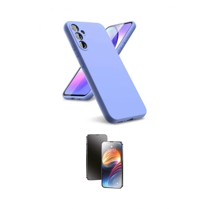 MARSİLYAN™- Galaxy A24 4G Kılıf Kozmos Yansıma Özel Seri - Siyah 3D Antistatik Mat Seramik Nano Ekran Koruyucu