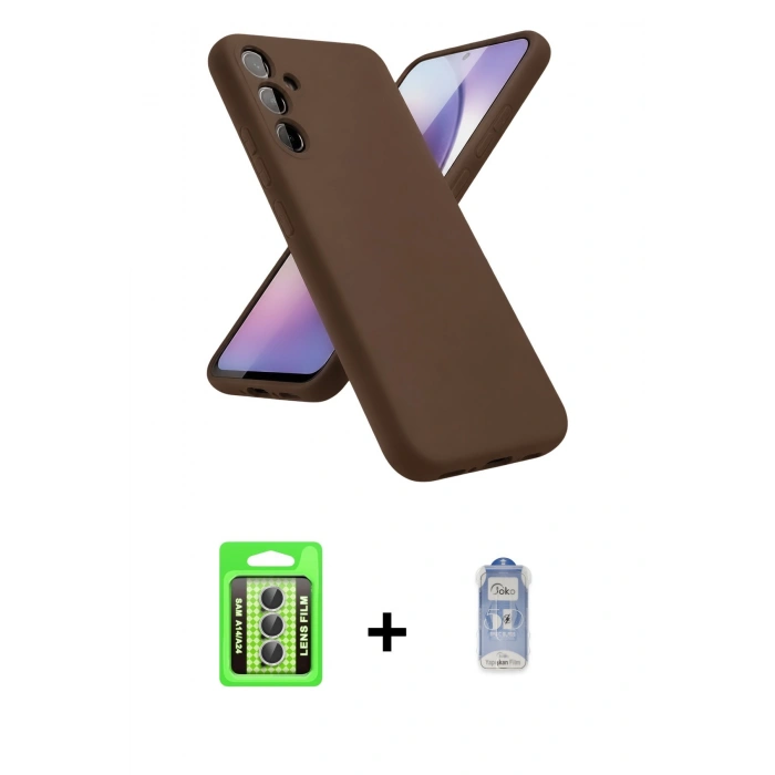 MARSİLYAN™- Galaxy A24 4G Kılıf Kozmos Yansıma Özel Seri - Siyah Joko Magic 5D Cam + Raze Metal Kamera Lens - GS