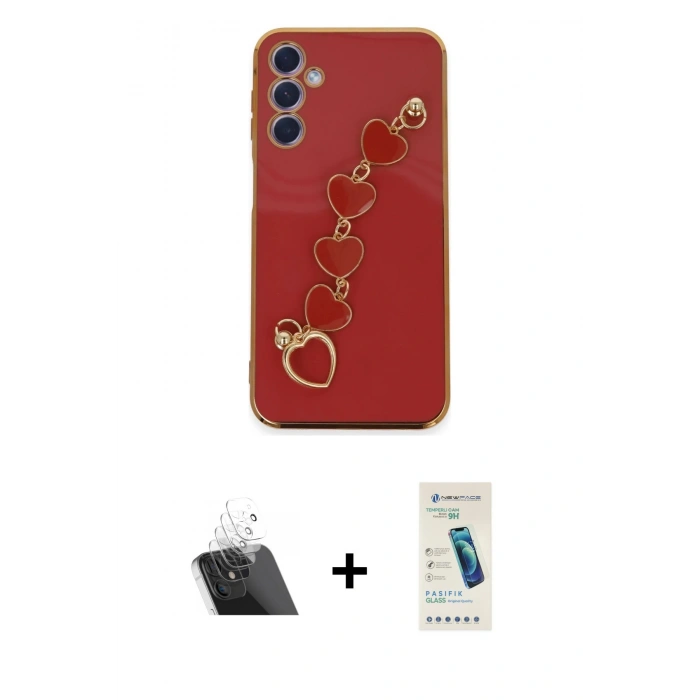 MARSİLYAN™- Galaxy A24 4G Kılıf Nova Işık Prime - Şeffaf Pasifik Cam Ekran Koruyucu + Kamera Lens Koruma Cam - SF