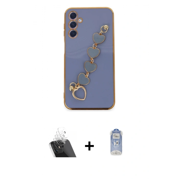 MARSİLYAN™- Galaxy A24 4G Kılıf Nova Işık Prime - Siyah Joko Magic 5D Cam + Kamera Lens Koruma Cam - SF