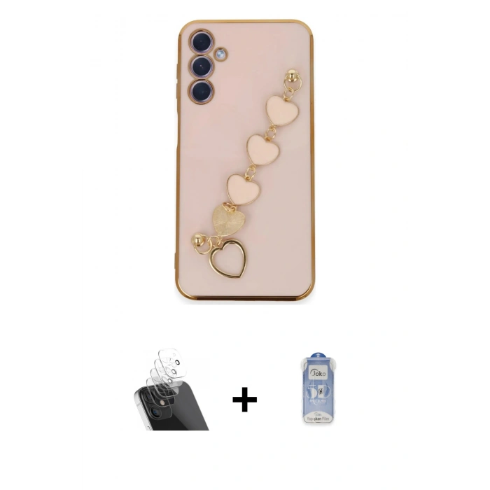 MARSİLYAN™- Galaxy A24 4G Kılıf Nova Işık Prime - Siyah Joko Magic 5D Cam + Kamera Lens Koruma Cam - SF