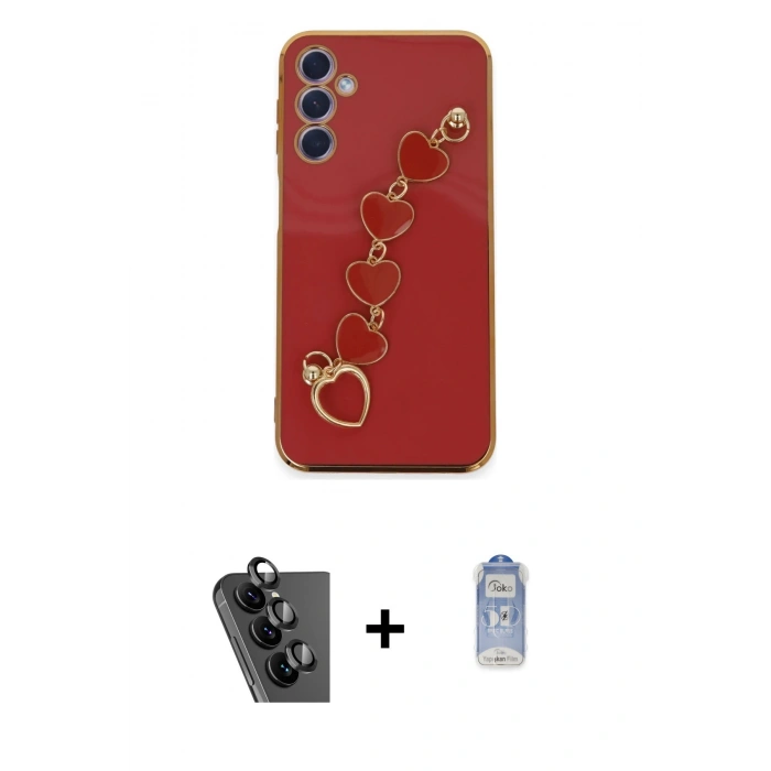 MARSİLYAN™- Galaxy A24 4G Kılıf Nova Işık Prime - Siyah Joko Magic 5D Cam + Valdez Metal Kamera Lens - SH