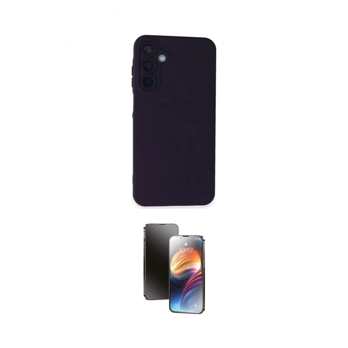 MARSİLYAN™- Galaxy A25 5G Kılıf Ahenk Serisi - Siyah 3D Antistatik Mat Seramik Nano Ekran Koruyucu