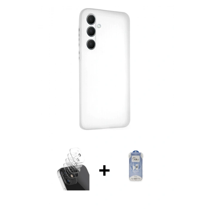 MARSİLYAN™- Galaxy A25 5G Kılıf Atlas Minimal Prime - Siyah Joko Magic 5D Cam + Kamera Lens Koruma Cam - SF