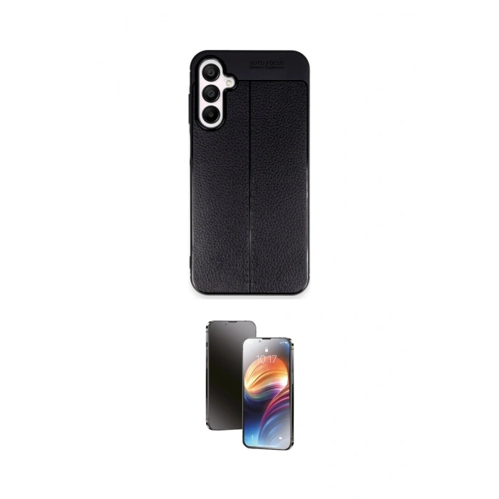 MARSİLYAN™- Galaxy A25 5G Kılıf Doruk Klasik Özel Seri - Siyah 3D Antistatik Mat Seramik Nano Ekran Koruyucu