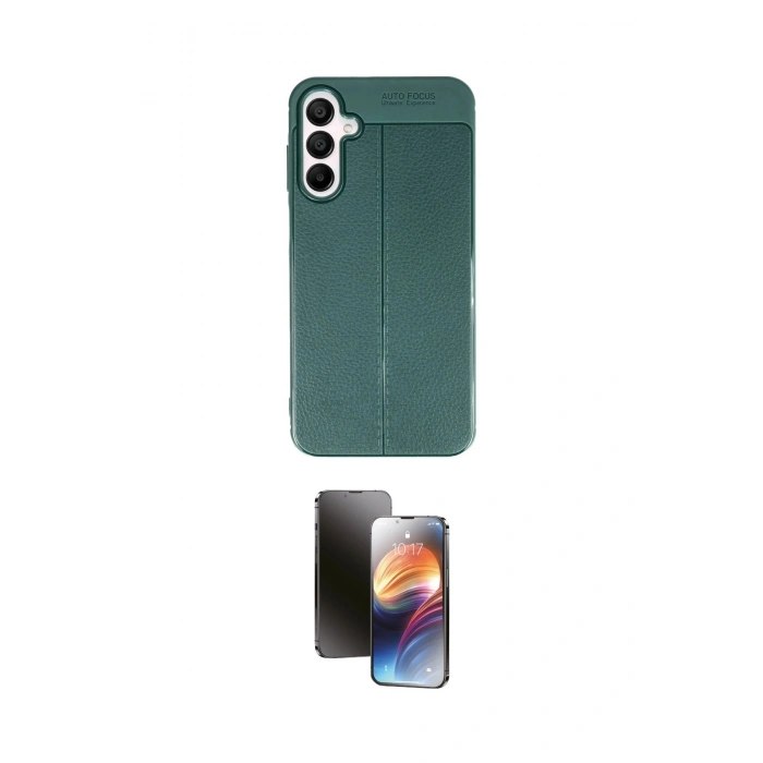 MARSİLYAN™- Galaxy A25 5G Kılıf Doruk Klasik Özel Seri - Siyah 3D Antistatik Mat Seramik Nano Ekran Koruyucu