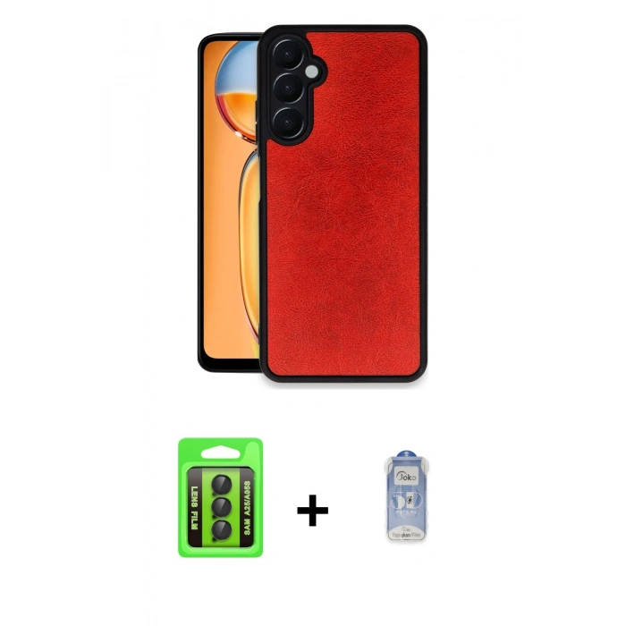 MARSİLYAN™- Galaxy A25 5G Kılıf Kıvılcım Işık Serisi - Siyah Joko Magic 5D Cam + Raze Metal Kamera Lens - SH