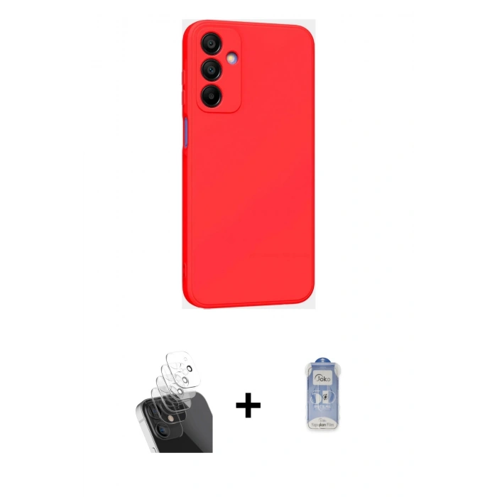 MARSİLYAN™- Galaxy A25 5G Kılıf Kozmos Yansıma Özel Seri - Siyah Joko Magic 5D Cam + Kamera Lens Koruma Cam - SF