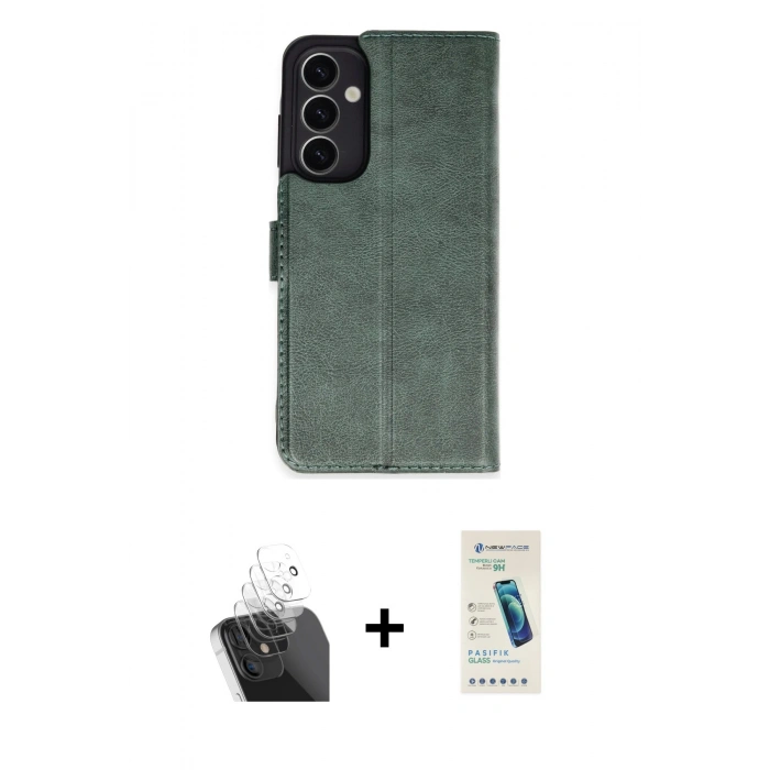 MARSİLYAN™- Galaxy A25 5G Kılıf Siluet Işık Serisi - Şeffaf Pasifik Cam Ekran Koruyucu + Kamera Lens Koruma Cam - SF