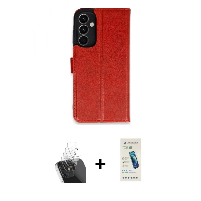 MARSİLYAN™- Galaxy A25 5G Kılıf Siluet Işık Serisi - Şeffaf Pasifik Cam Ekran Koruyucu + Kamera Lens Koruma Cam - SF