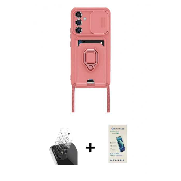 MARSİLYAN™- Galaxy A25 5G Kılıf Vadi Form Prime - Şeffaf Pasifik Cam Ekran Koruyucu + Kamera Lens Koruma Cam - SF