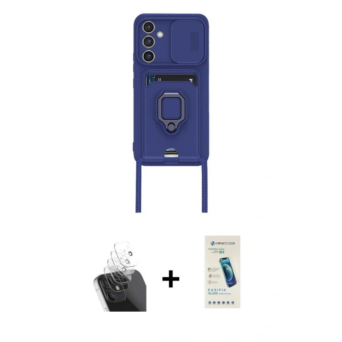 MARSİLYAN™- Galaxy A25 5G Kılıf Vadi Form Prime - Şeffaf Pasifik Cam Ekran Koruyucu + Kamera Lens Koruma Cam - SF