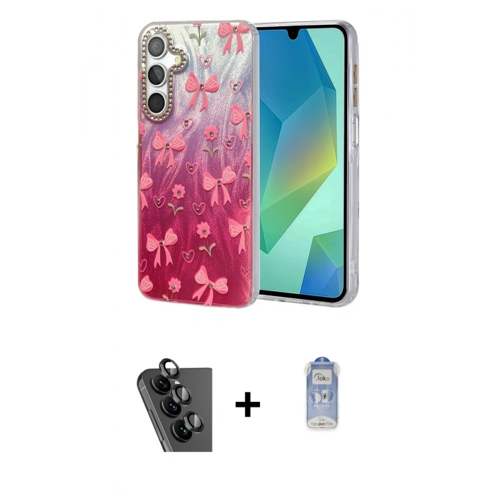 MARSİLYAN™- Galaxy A25 5G Kılıf Zirve Modern Prime - Siyah Joko Magic 5D Cam + Valdez Metal Kamera Lens - SH