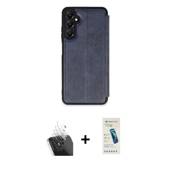 MARSİLYAN™- Galaxy A25 5G Kılıf Zirve Yansıma Serisi - Şeffaf Pasifik Cam Ekran Koruyucu + Kamera Lens Koruma Cam - SF