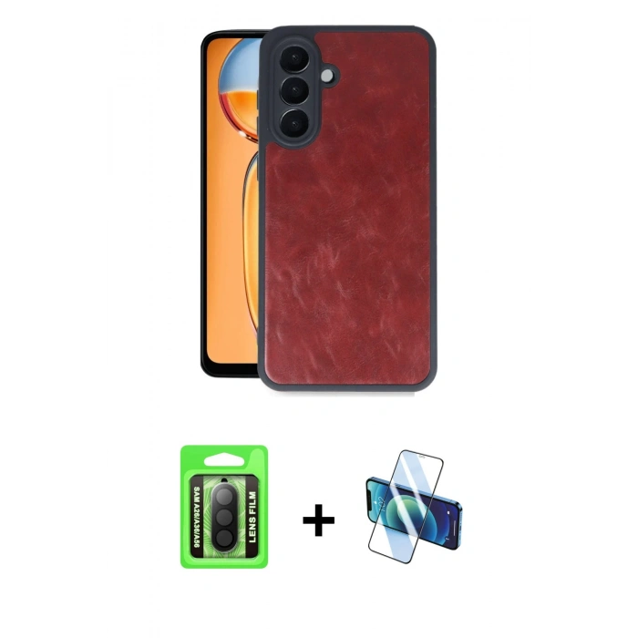 MARSİLYAN™- Galaxy A26 Kılıf Kıvılcım Işık Serisi - Siyah 3D Antistatik Seramik Nano Ekran Koruyucu + Raze Metal Kamera Lens - SH