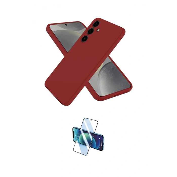 MARSİLYAN™- Galaxy A26 Kılıf Kozmos Yansıma Özel Seri - Siyah 3D Antistatik Cam Ekran Koruyucu