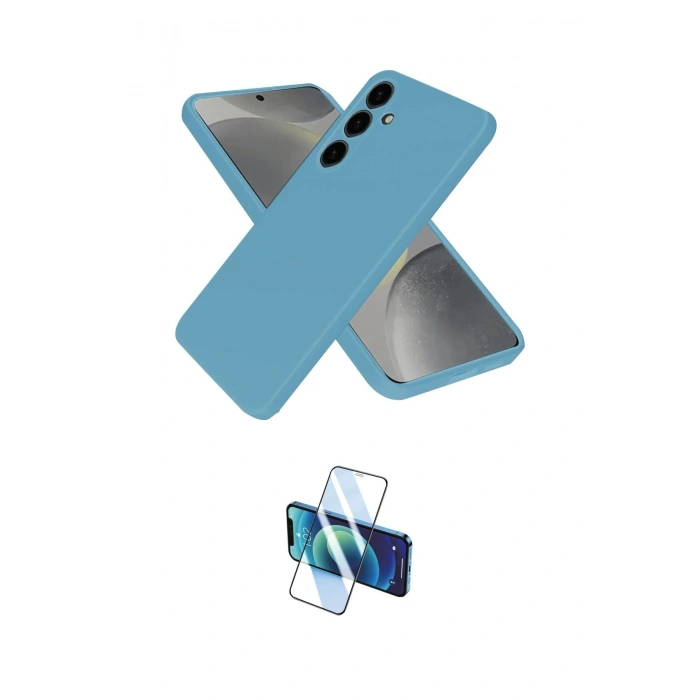MARSİLYAN™- Galaxy A26 Kılıf Kozmos Yansıma Özel Seri - Siyah 3D Antistatik Cam Ekran Koruyucu