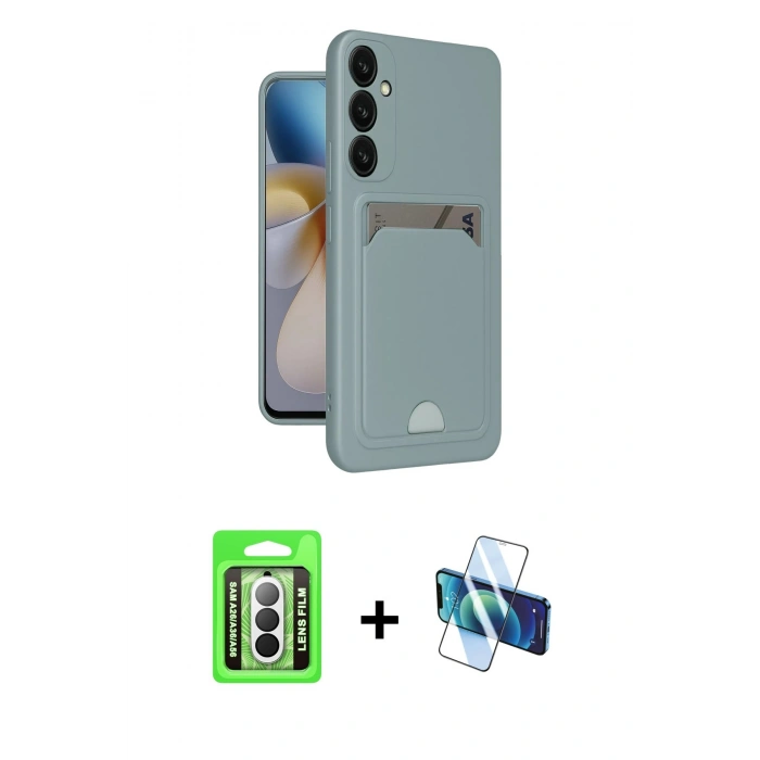 MARSİLYAN™- Galaxy A26 Kılıf Vadi Çizgi Prime - Siyah 3D Antistatik Seramik Nano Ekran Koruyucu + Raze Metal Kamera Lens - GS